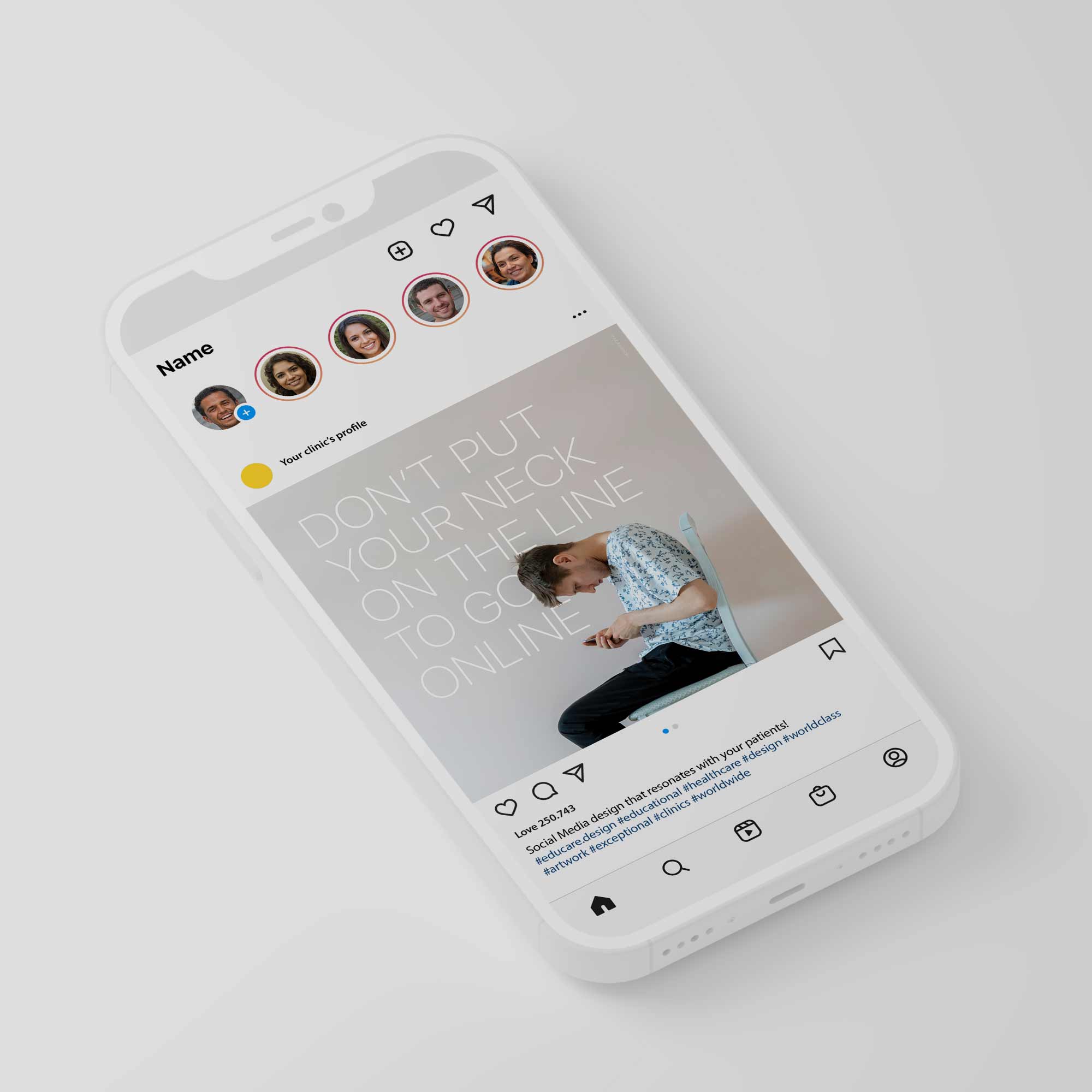 Social Media design for healthcare clinics. Designed by educare.design