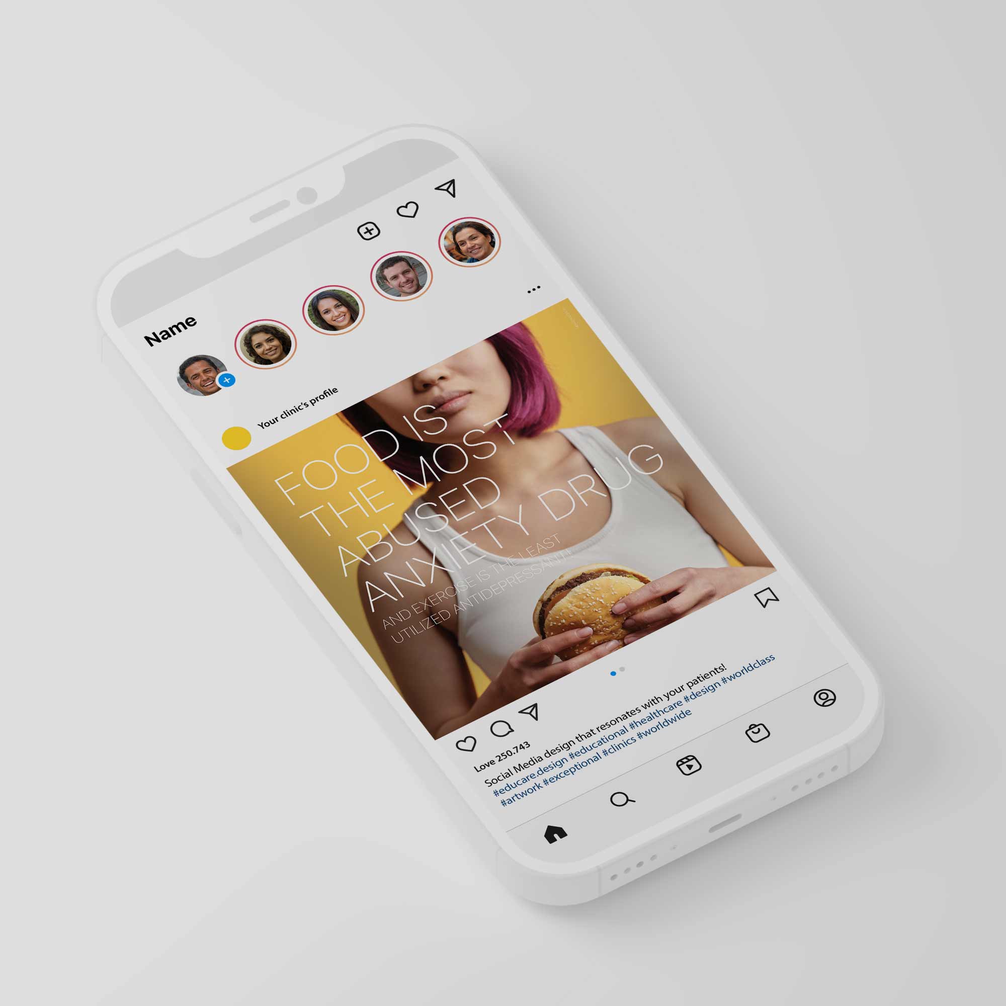 Social Media design for healthcare clinics. Designed by educare.design