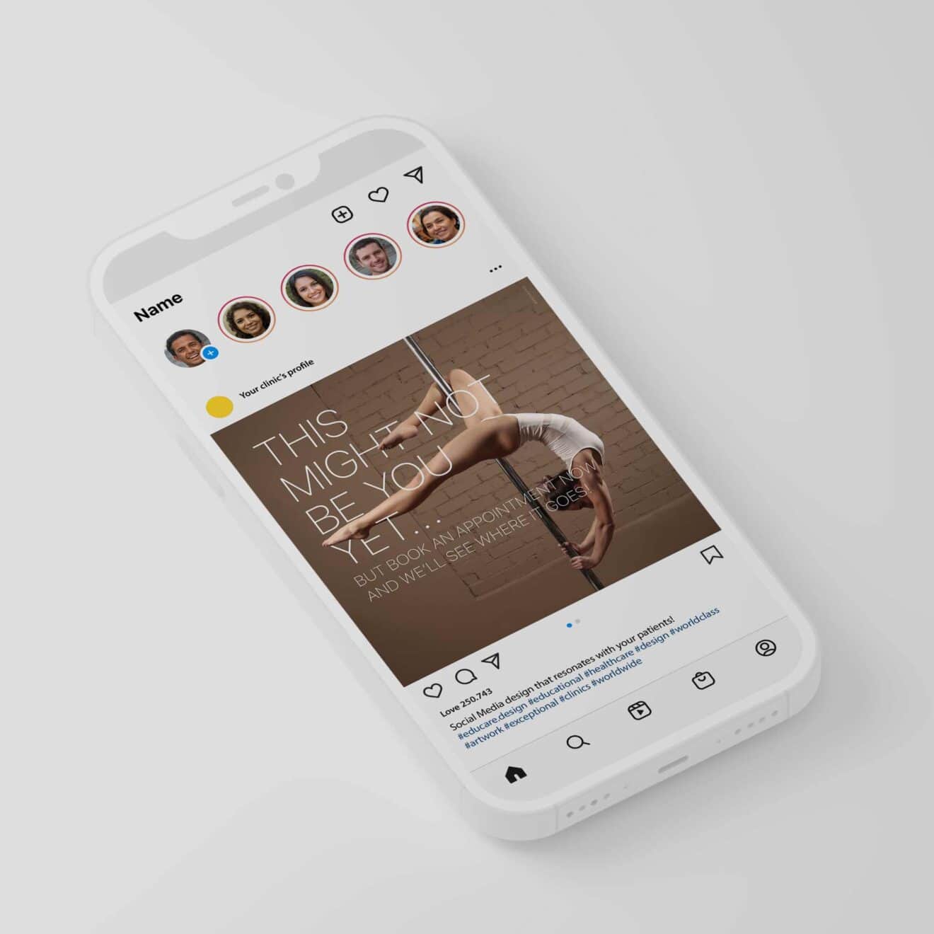 Social Media design for healthcare clinics. Designed by educare.design