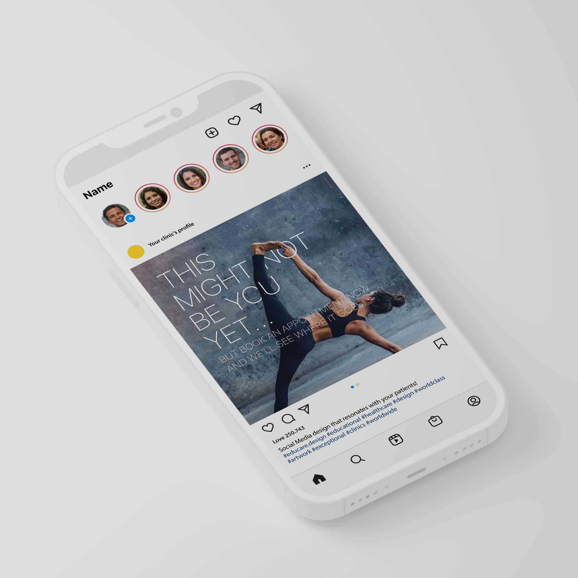 Social Media design for healthcare clinics. Designed by educare.design