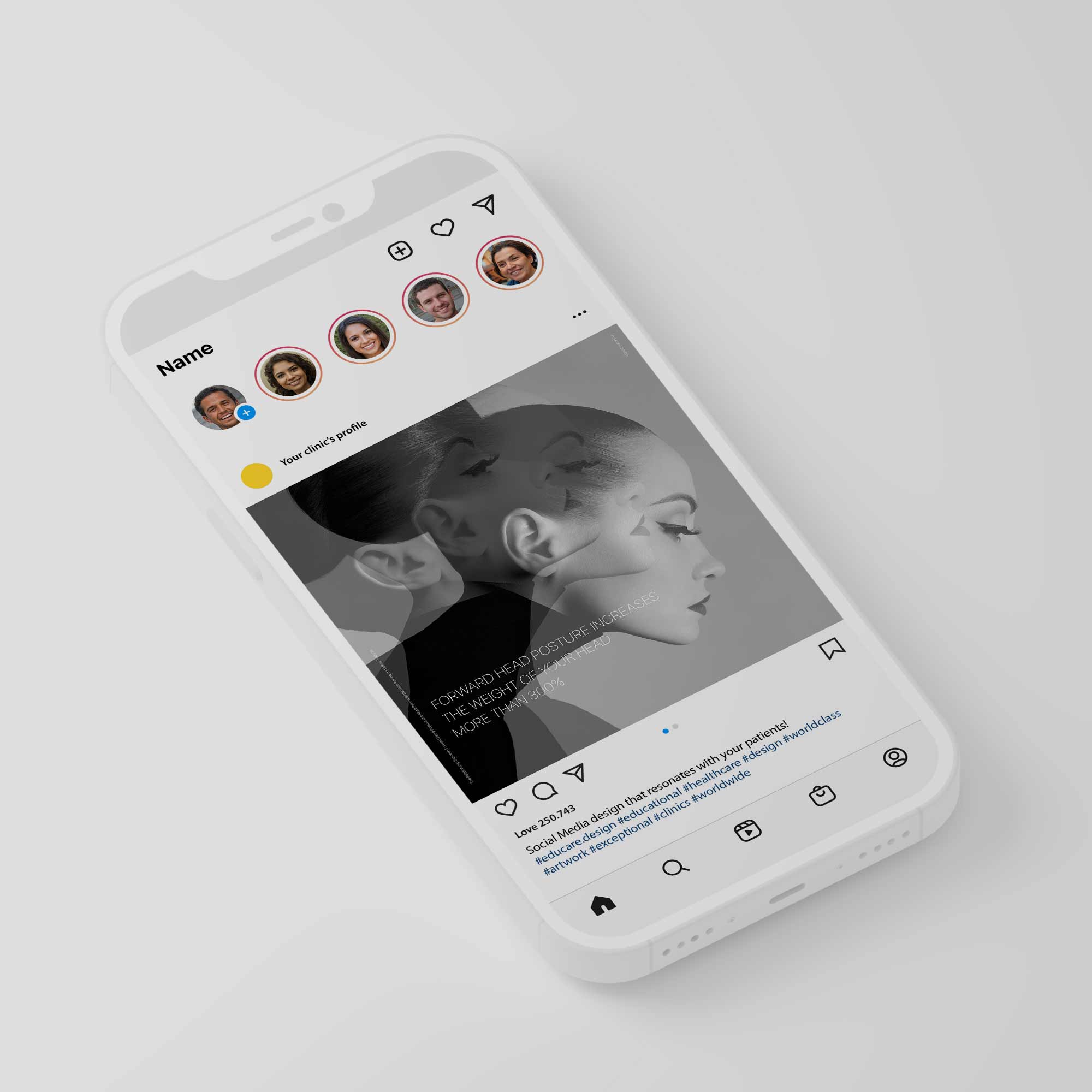 Social Media design for healthcare clinics. Designed by educare.design