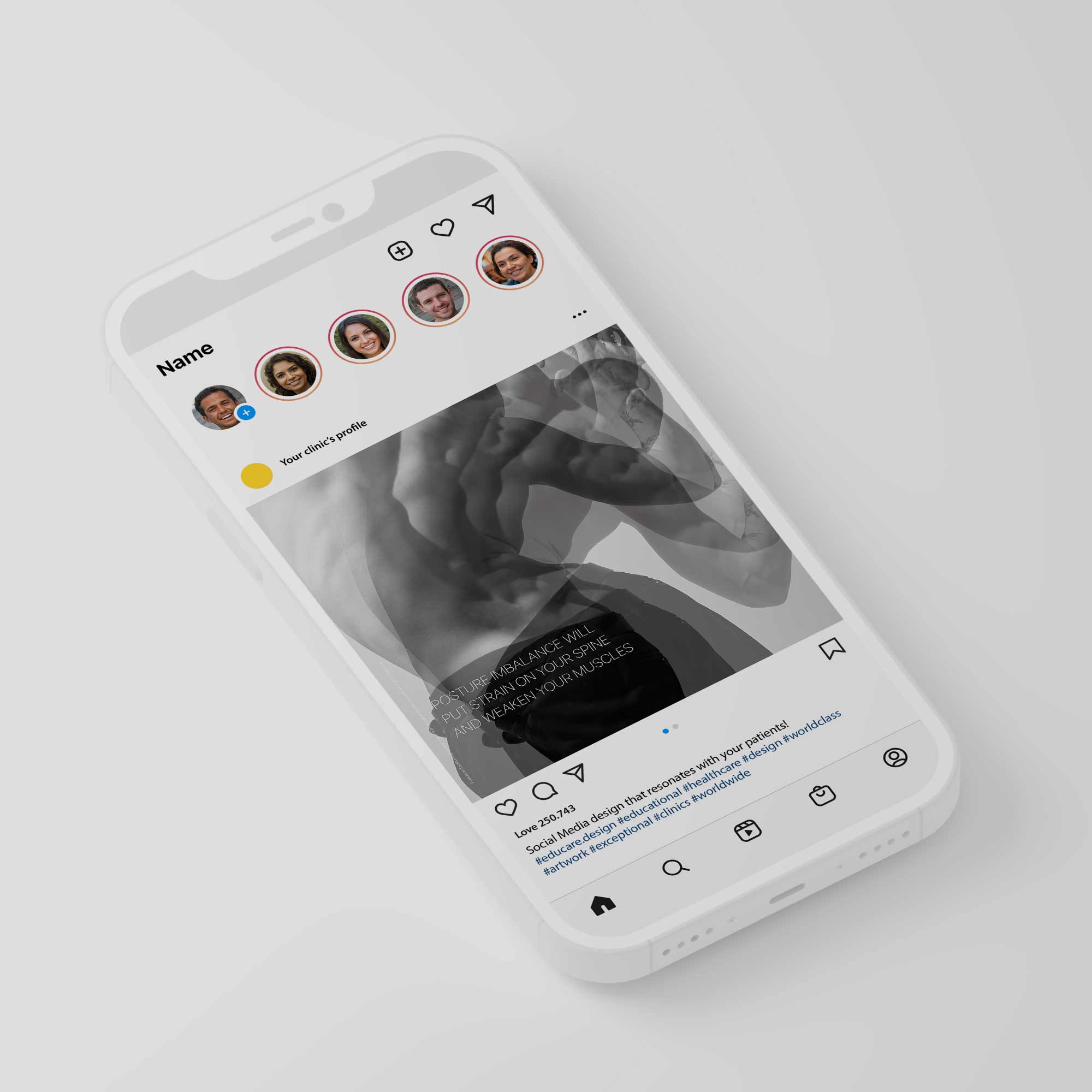 Social Media design for healthcare clinics. Designed by educare.design