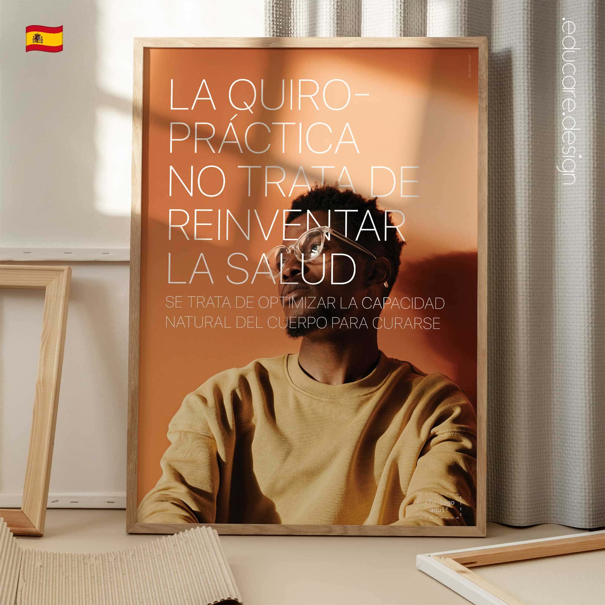Sobre la Quiropráctica lámina anatómica para clínicas y consultas