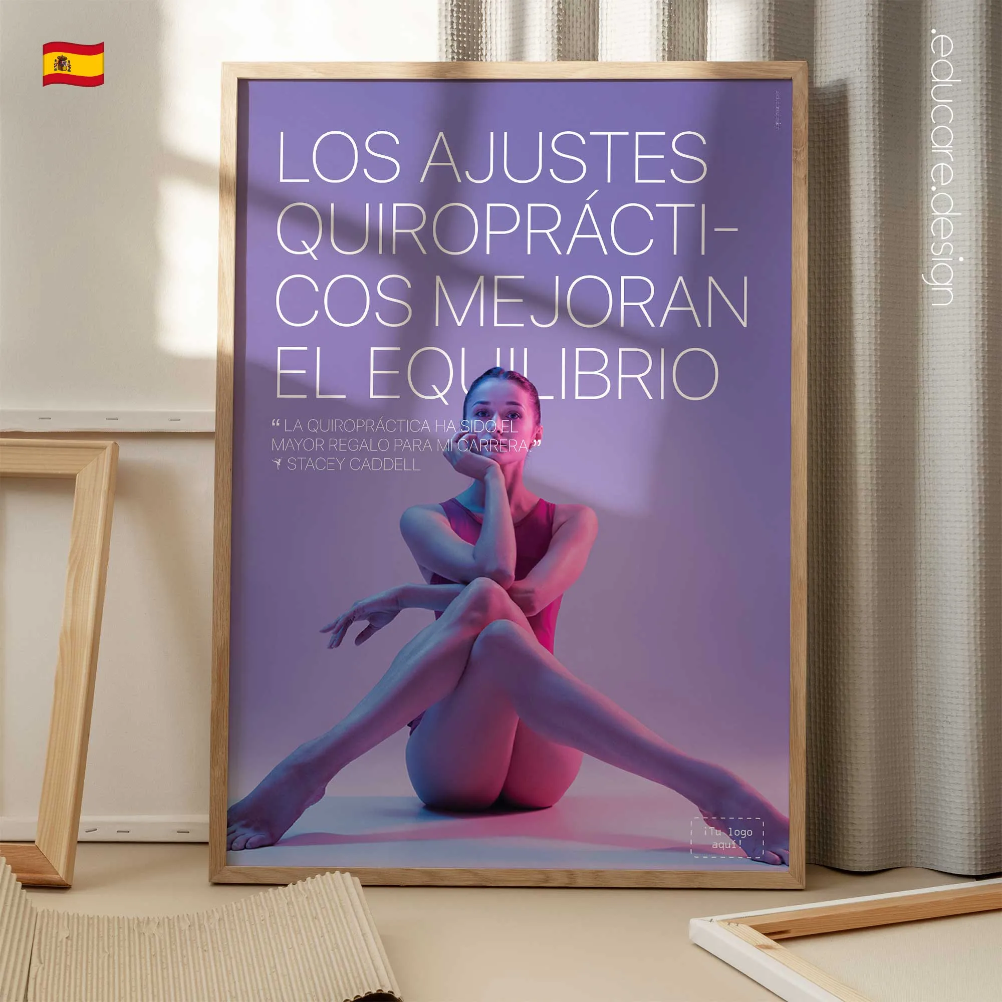 Ballet y Quiropráctica lámina anatómica para clínicas y consultas