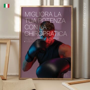 Chiropractic poster featuring a quote from Evander Holyfield about chiropractic adjustments.
