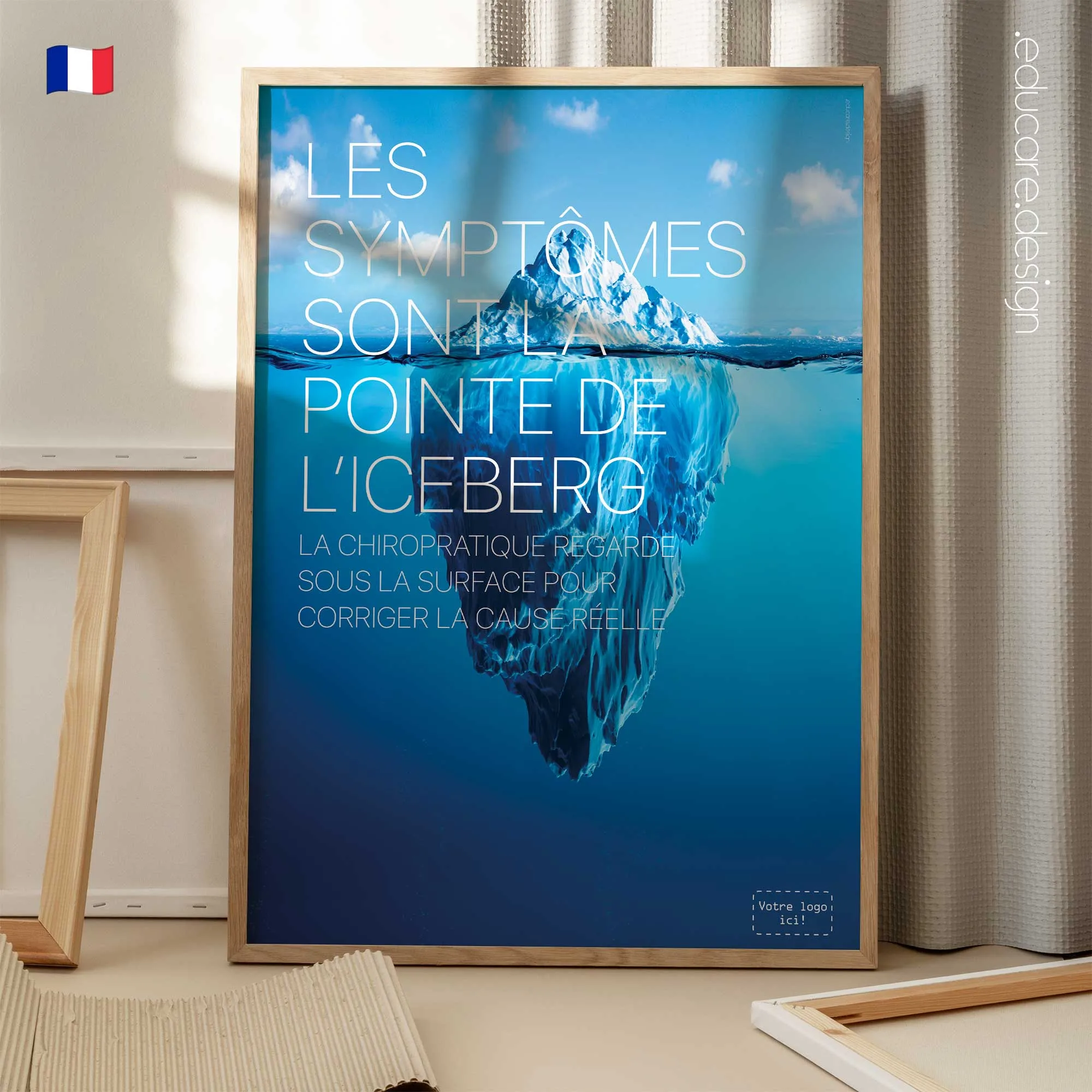 Iceberg Chiropratique planche anatomique pour cabinets et cliniques