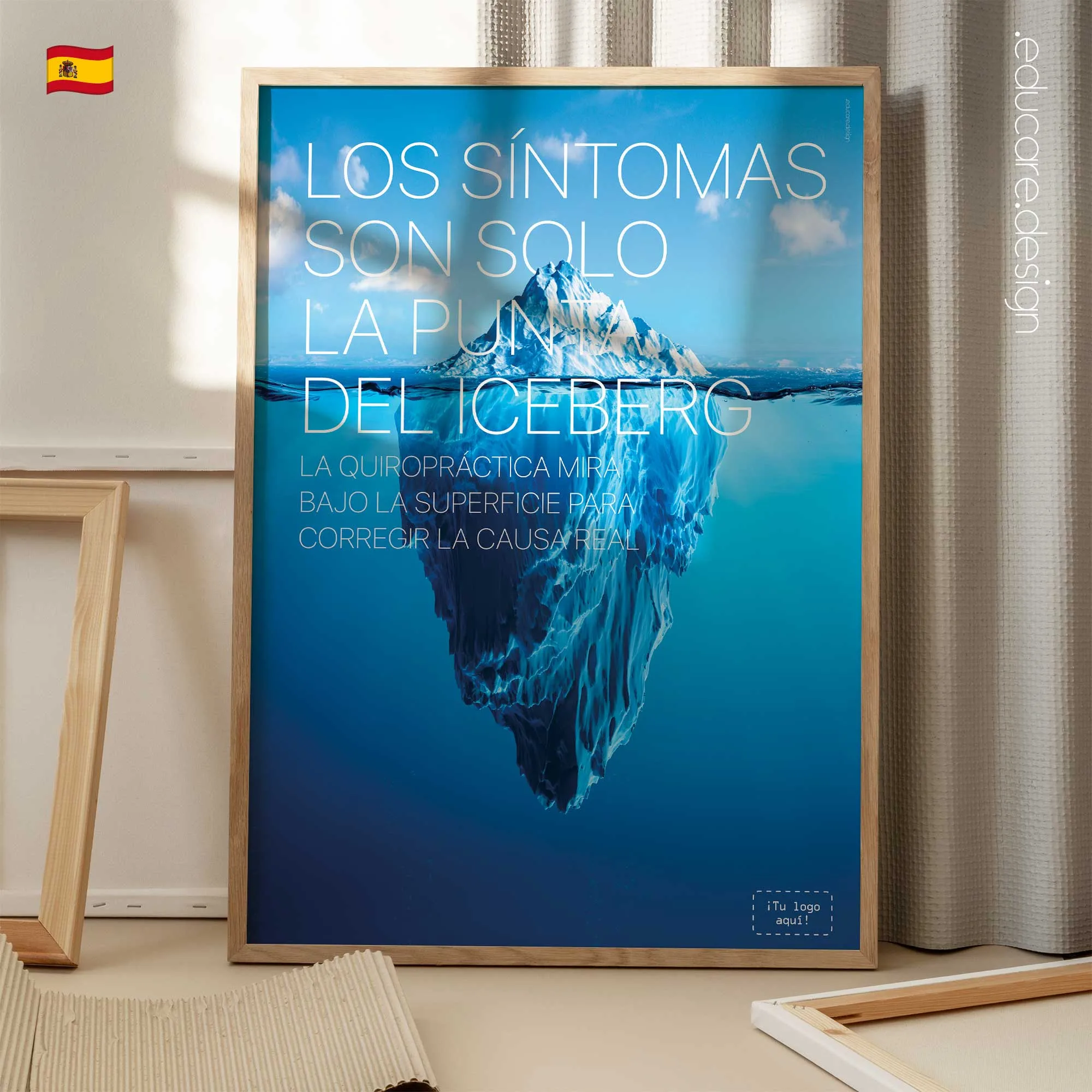 Iceberg Quiropráctico lámina anatómica para clínicas y consultas