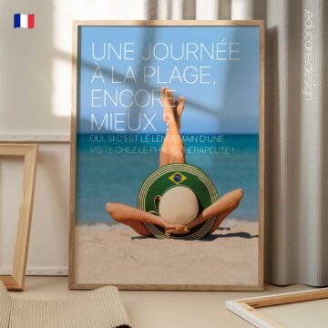 Motivational physiotherapy poster celebrating recovery and wellbeing.