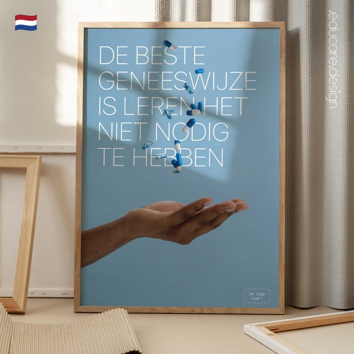 Preventive healthcare poster teaching patients how to reduce dependence on medication