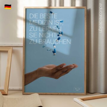 Preventive healthcare poster teaching patients how to reduce dependence on medication