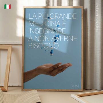 Preventive healthcare poster teaching patients how to reduce dependence on medication