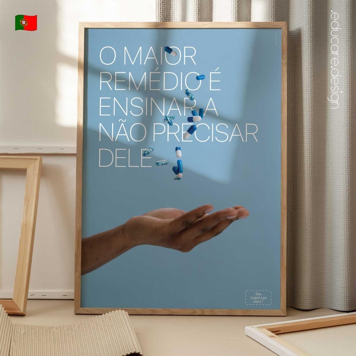 Preventive healthcare poster teaching patients how to reduce dependence on medication