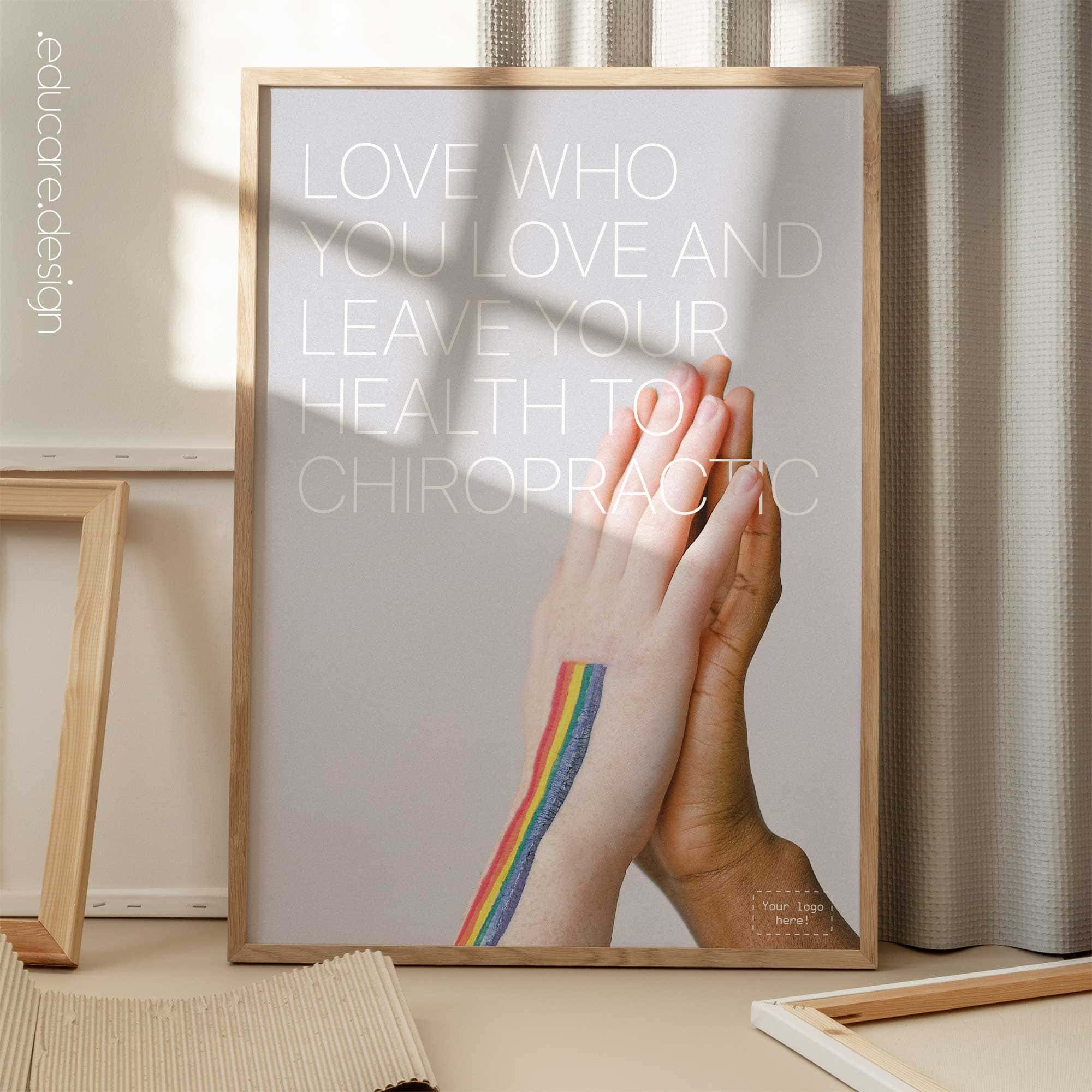 Love and Chiropractic anatomy chart for clinics