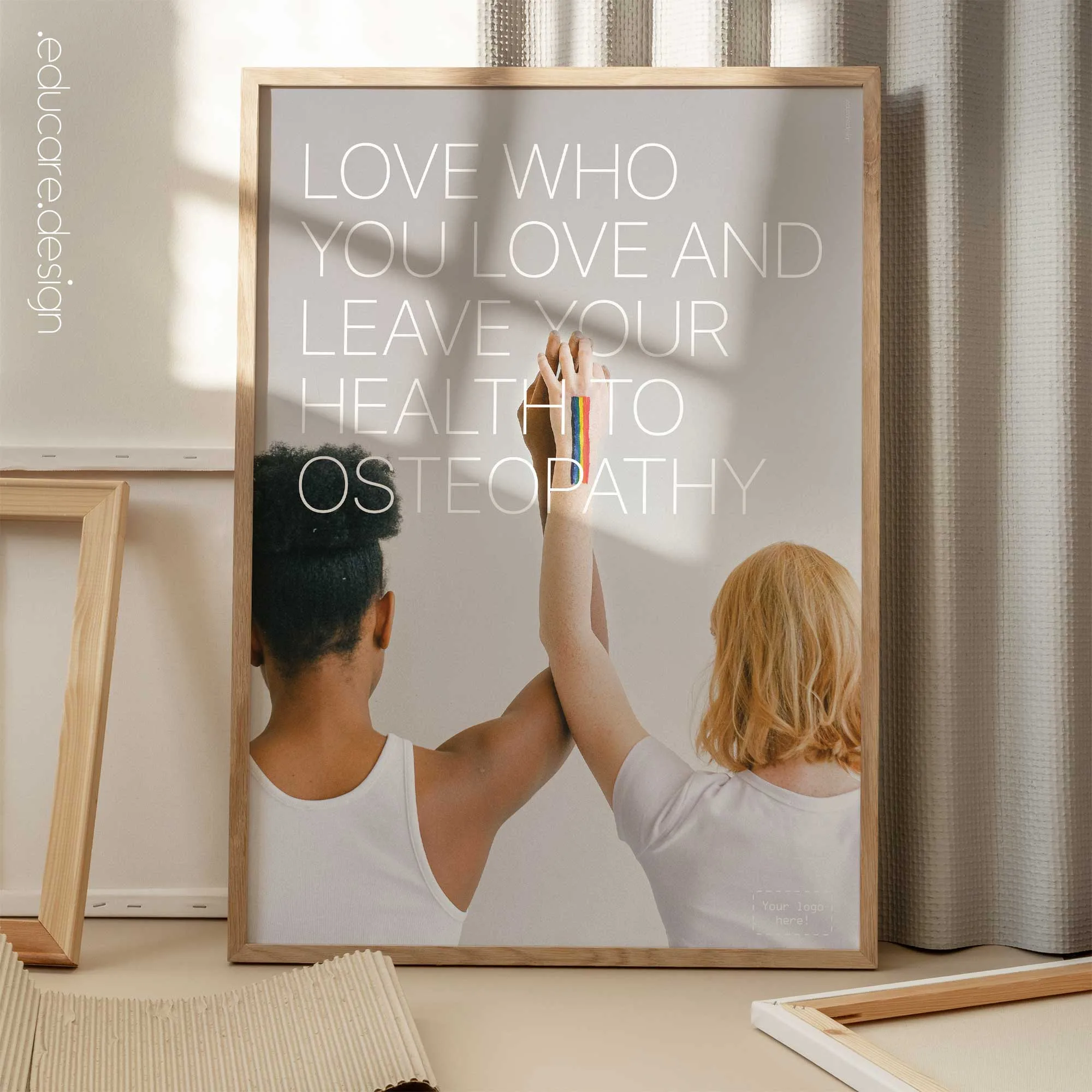 Love and Osteopathy anatomy chart for clinics