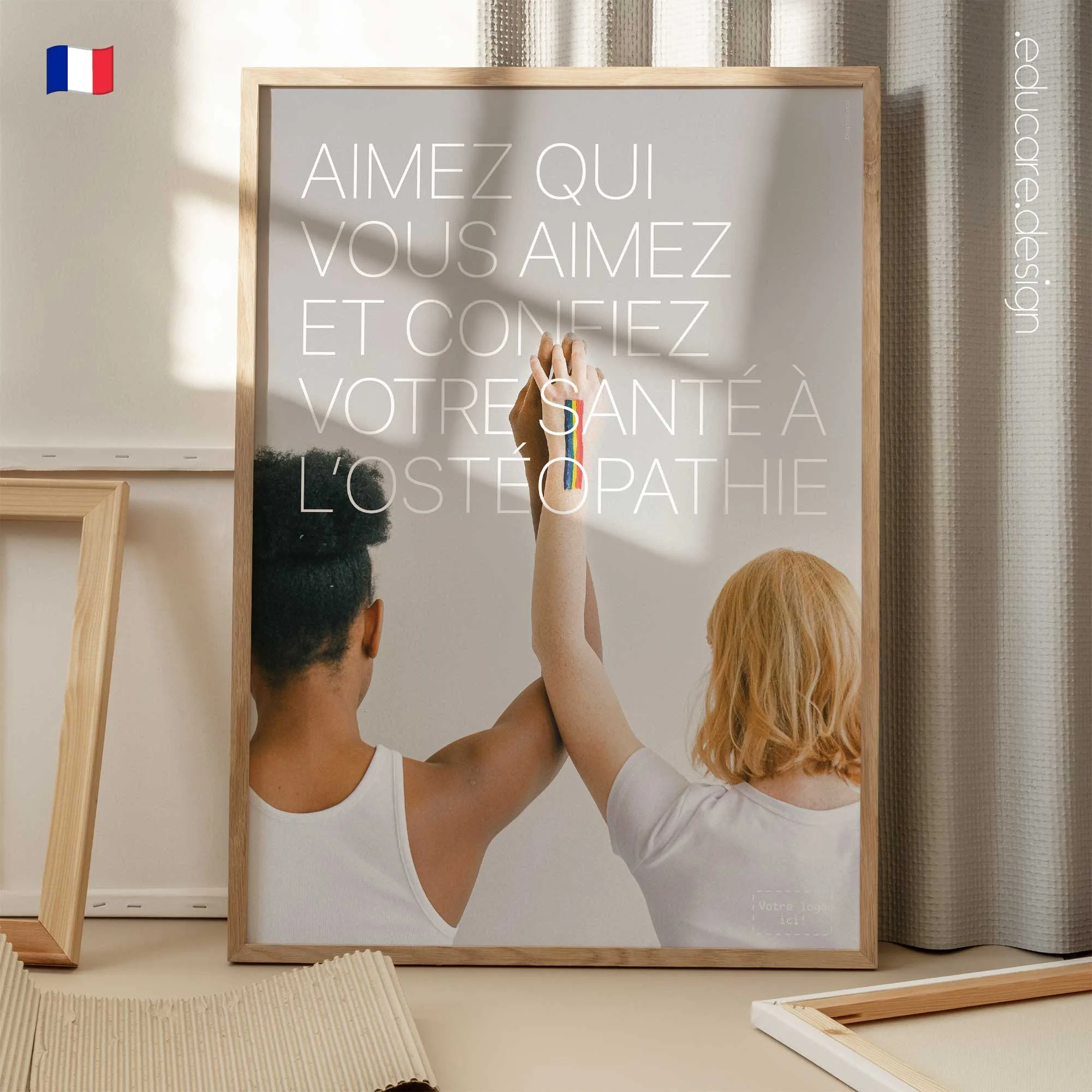 Amour et Ostéopathie planche anatomique pour cabinets et cliniques