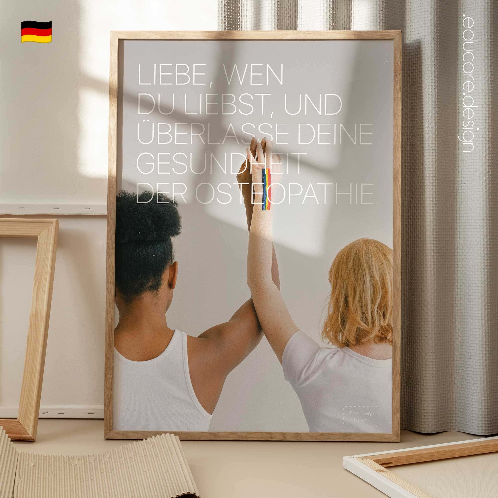 Liebe und Osteopathie Anatomie-Chart für Praxen und Kliniken