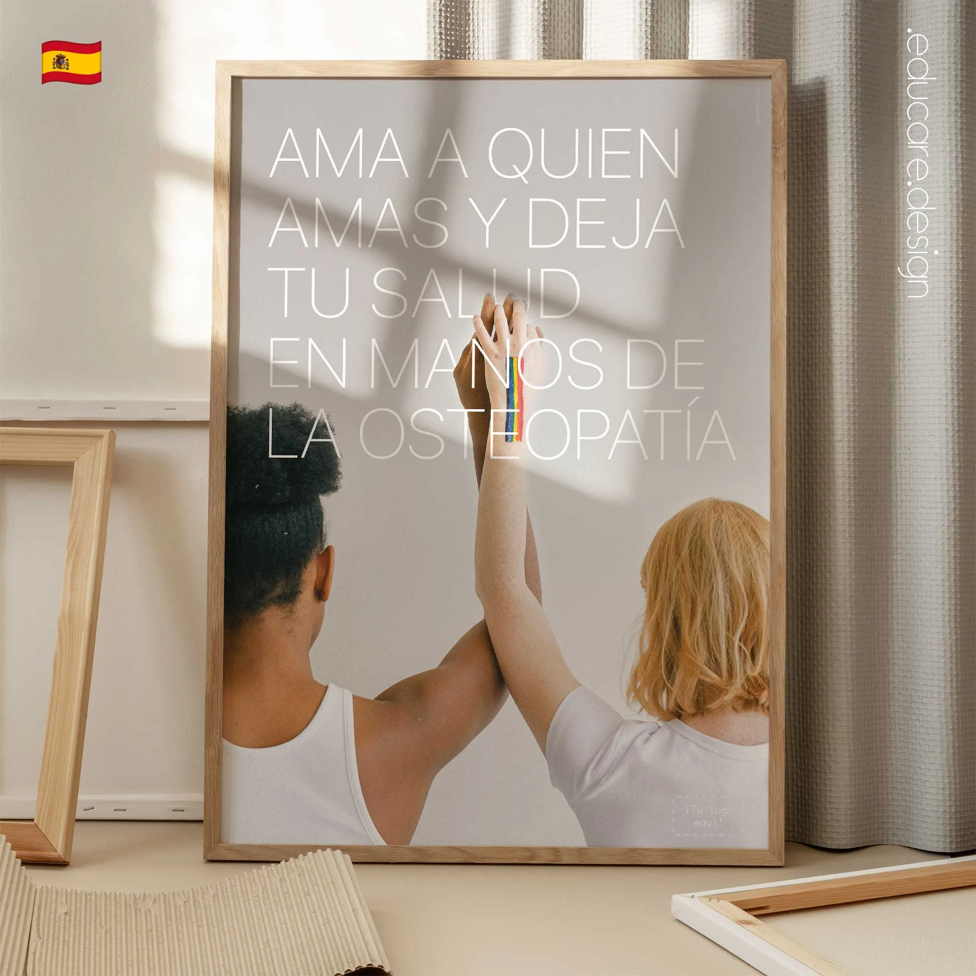 Amor y Osteopatía lámina anatómica para clínicas y consultas