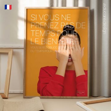 Preventive healthcare poster reading “If you don’t make time for your wellness you will be forced to make time for your illness”.