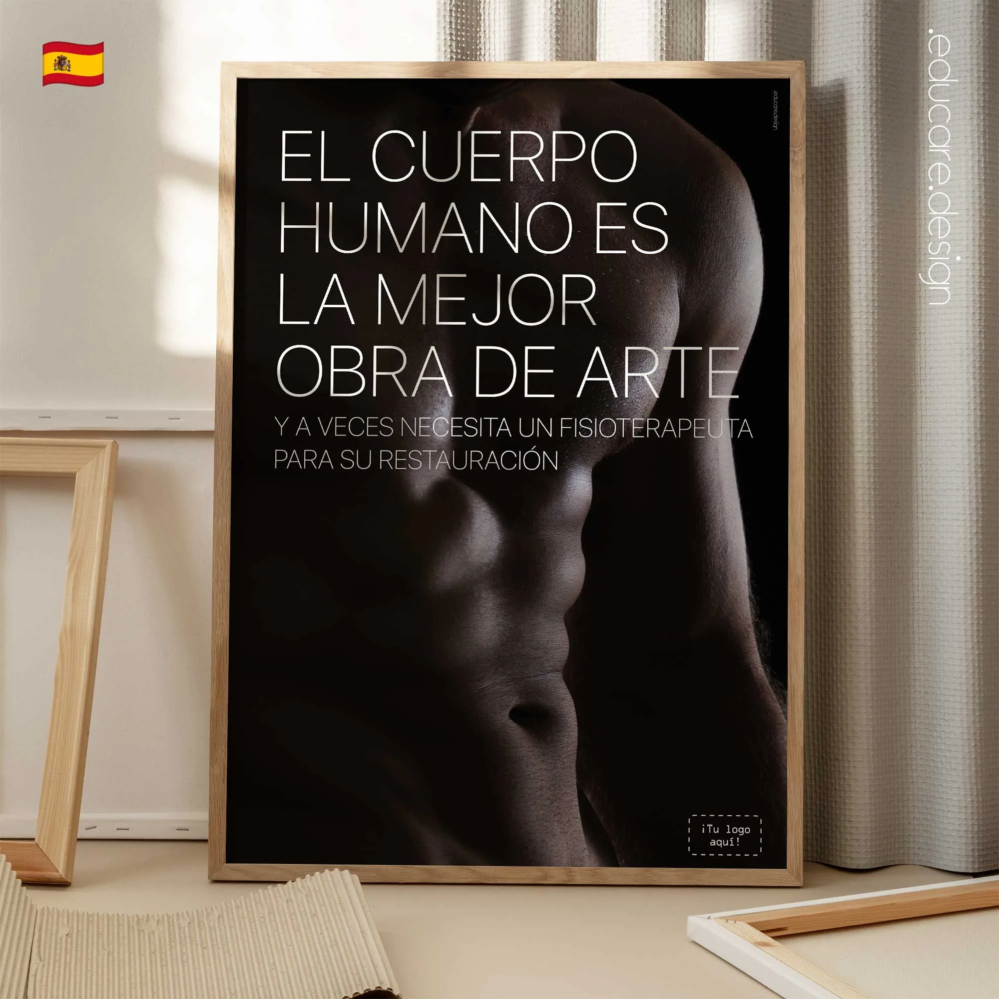 Los Hombres son Arte lámina anatómica para clínicas y consultas