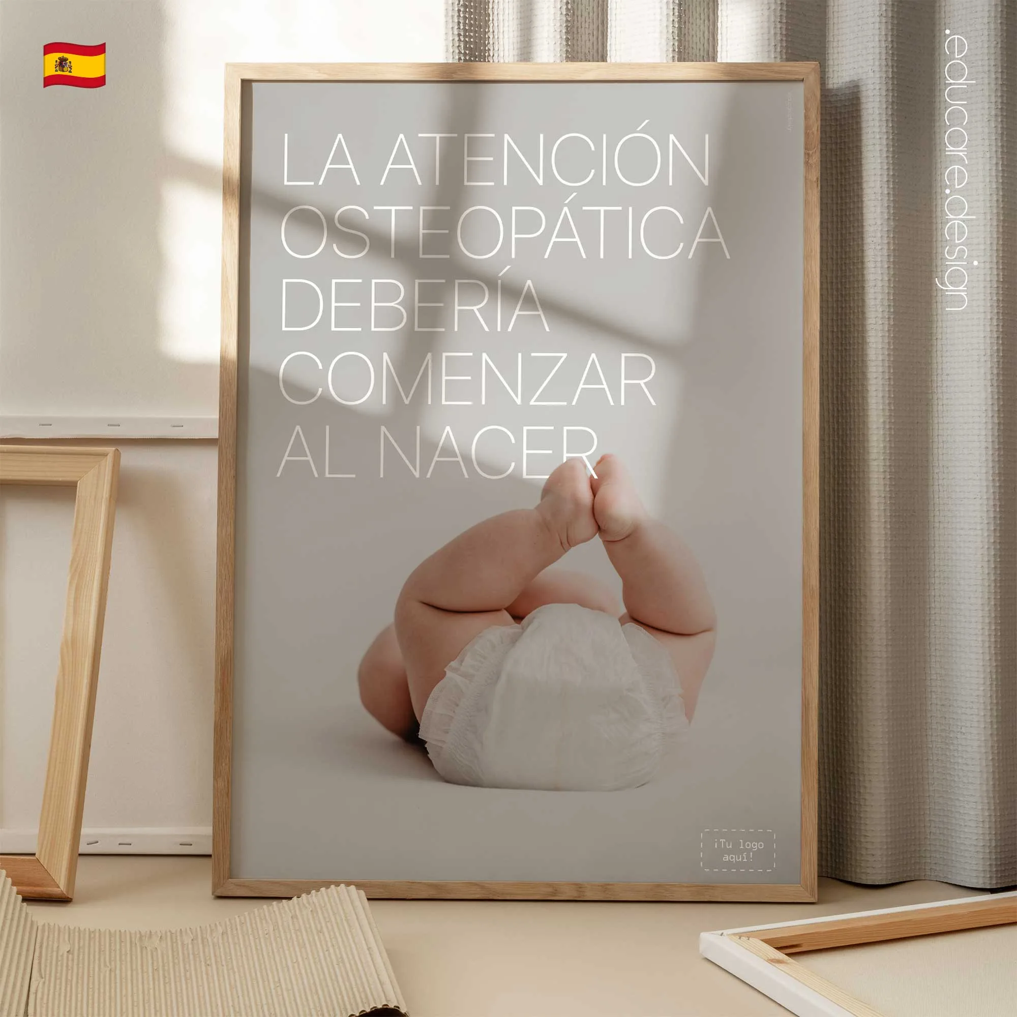 La Osteopatía es Atención Preventiva lámina anatómica para clínicas y consultas