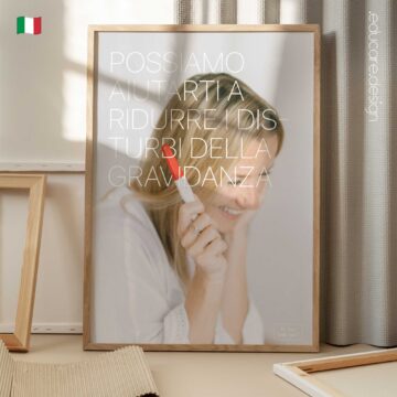 Poster chiropratico che spiega come la chiropratica possa aiutare a ridurre i disturbi della gravidanza. Poster educativo per cliniche chiropratiche.