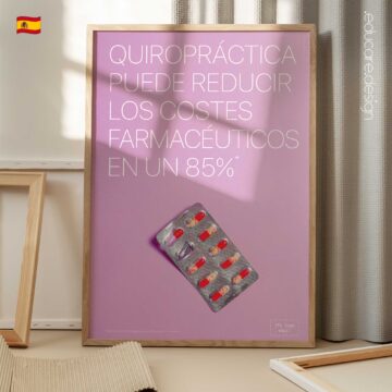 Chiropractic statistics poster about pharmaceutical costs