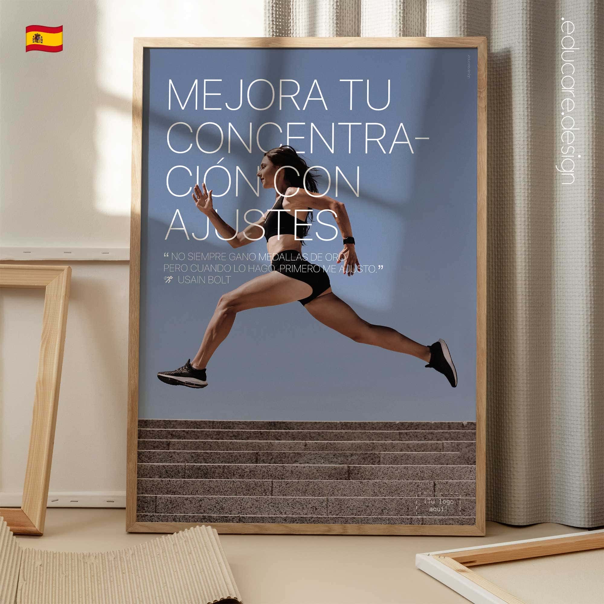 Correr y Quiropráctica lámina anatómica para clínicas y consultas