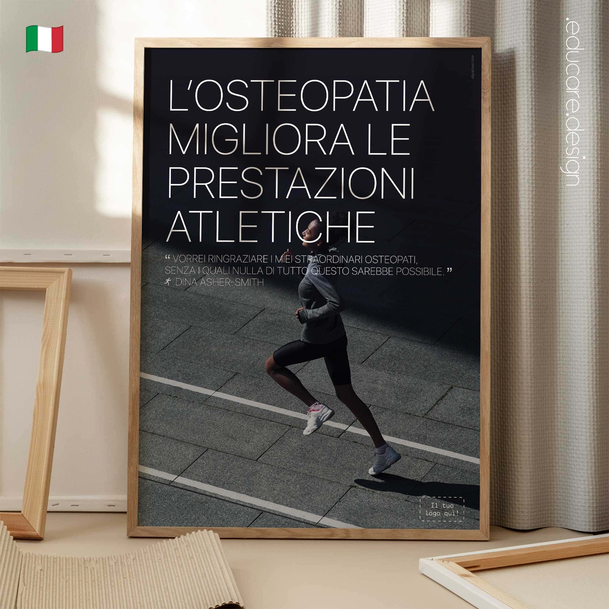 Corsa e Osteopatia tavola anatomica per studi e cliniche