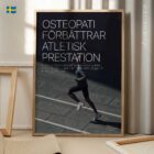 Löpning och Osteopati anatomidiagram för kliniker