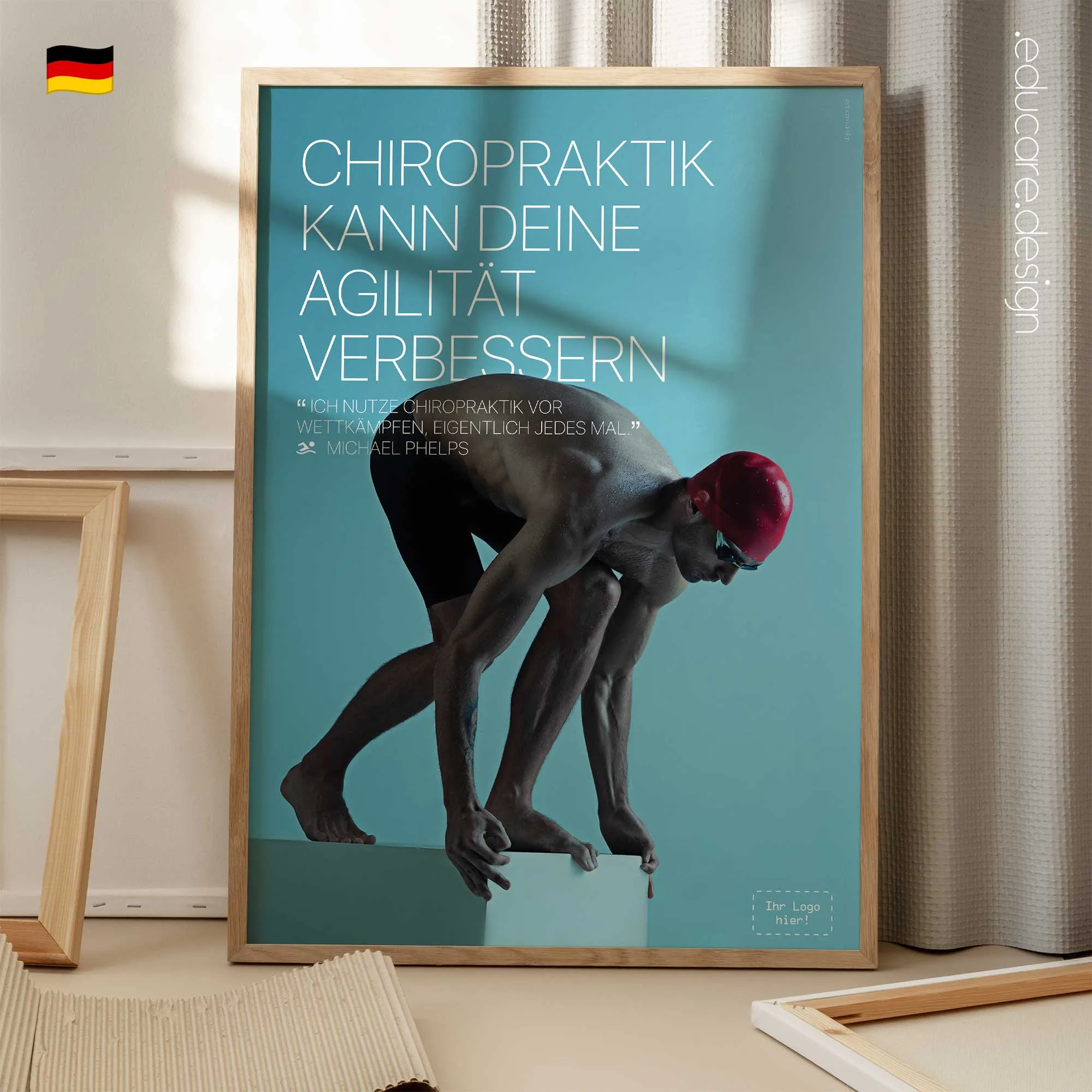 Schwimmen und Chiropraktik Anatomie-Chart für Praxen und Kliniken