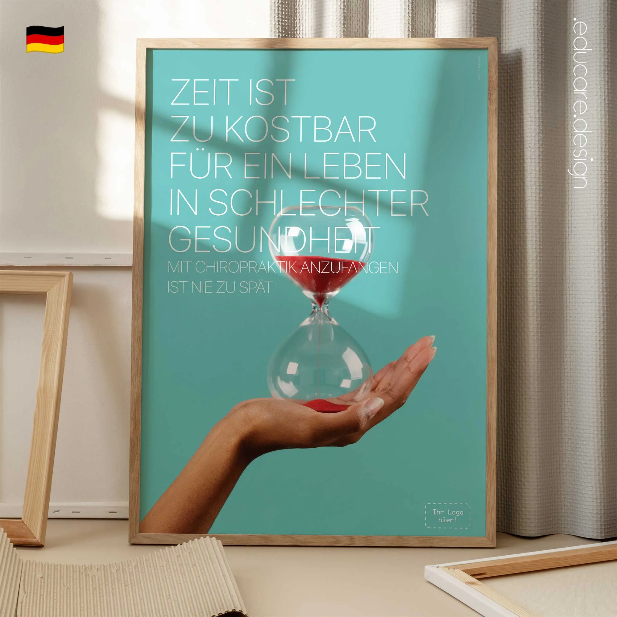 Zeit ist Kostbar Anatomie-Chart für Praxen und Kliniken