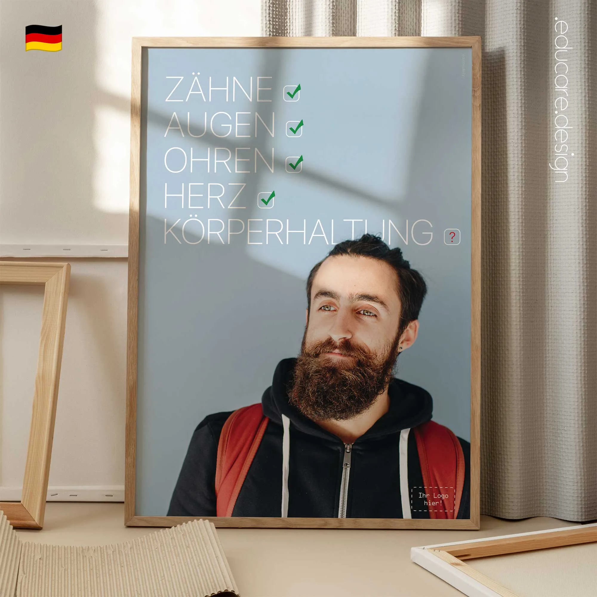Und die Körperhaltung? Anatomie-Chart für Praxen und Kliniken