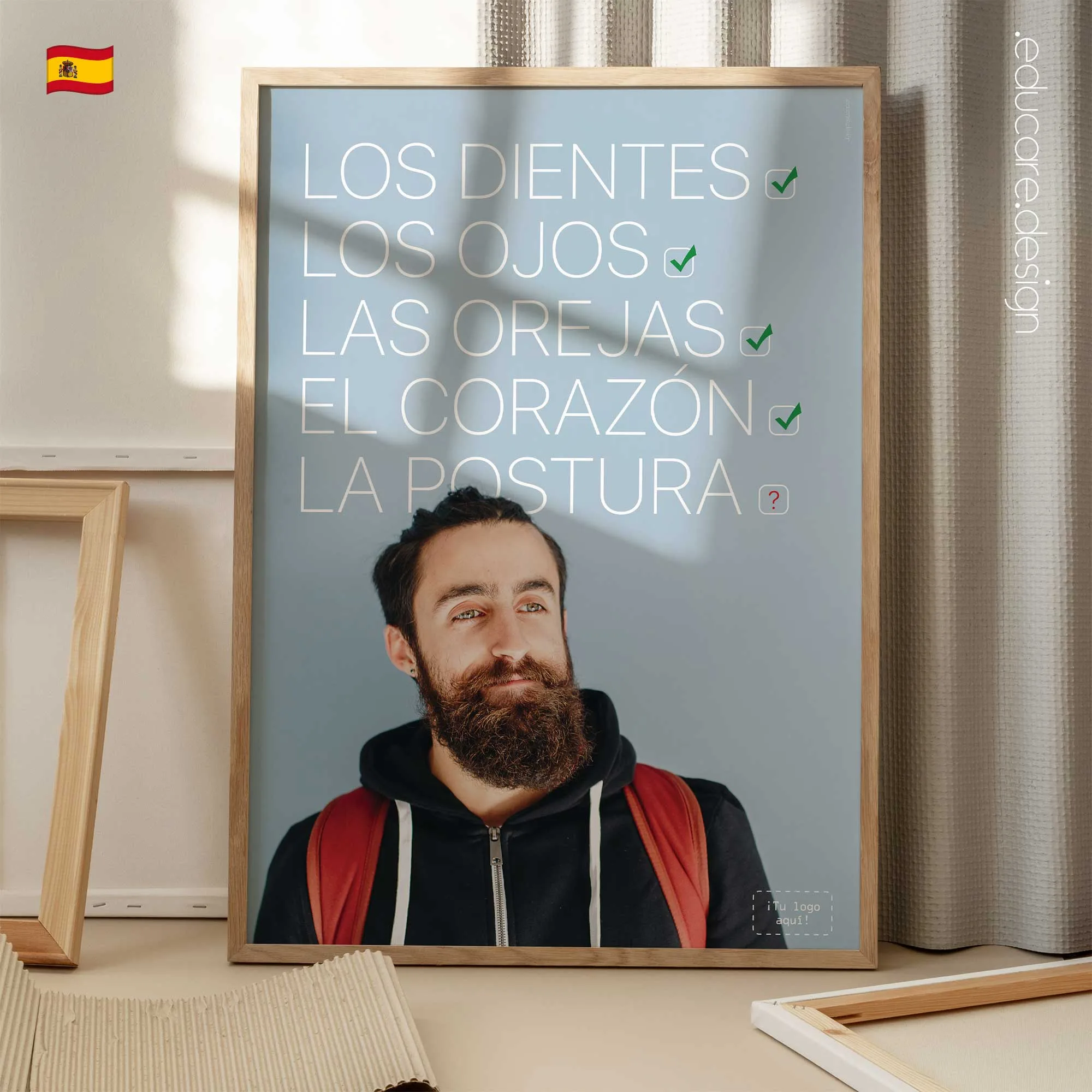 ¿Qué pasa con la Postura? lámina anatómica para clínicas y consultas
