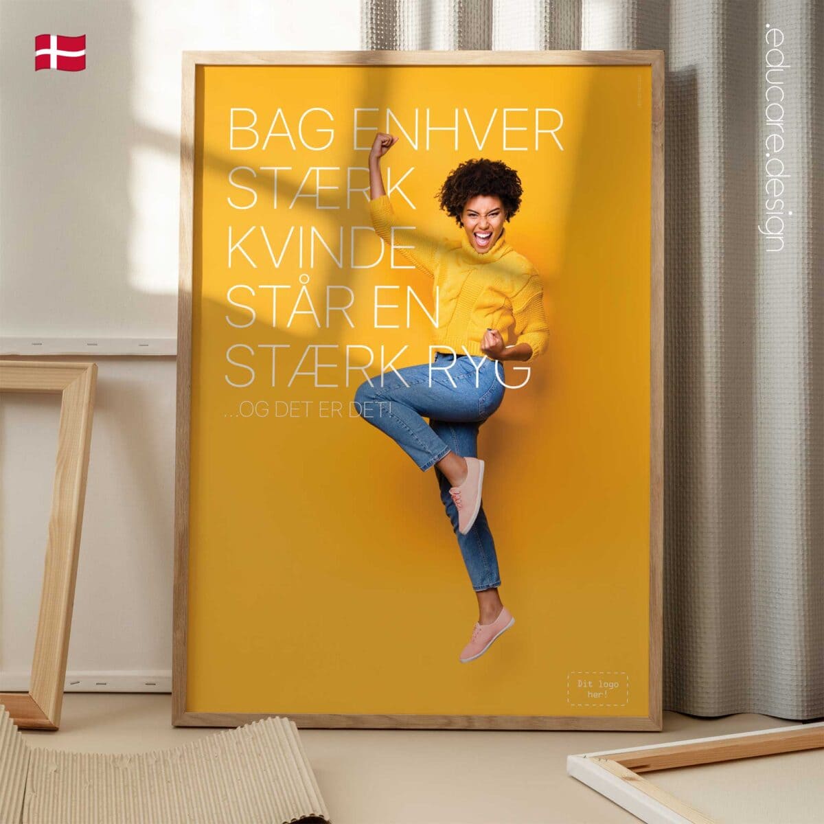 Strong Woman motivational poster with message about strong back and spinal health