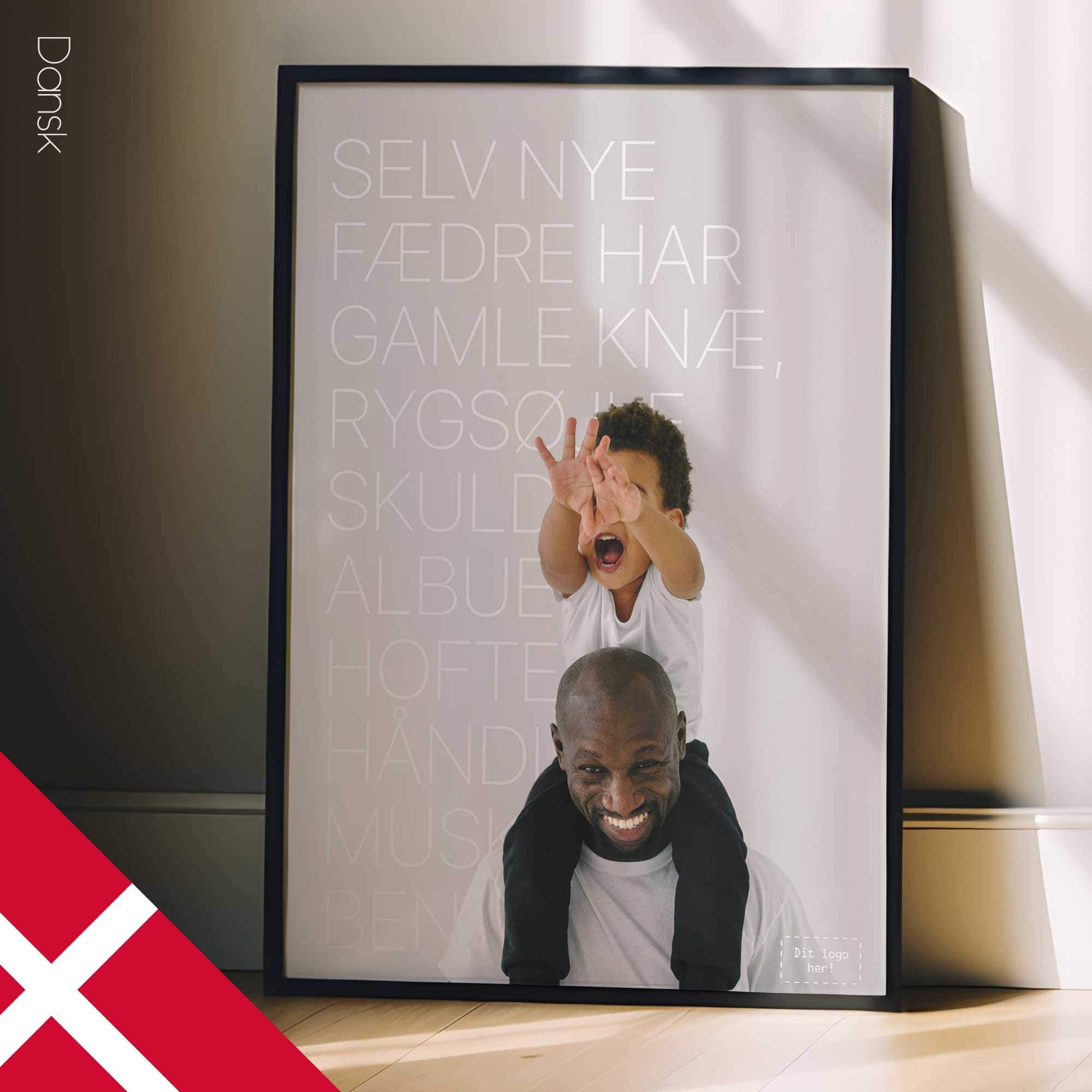 Même les nouveaux papas. Affiche pour une meilleure santé sur www.educare.design