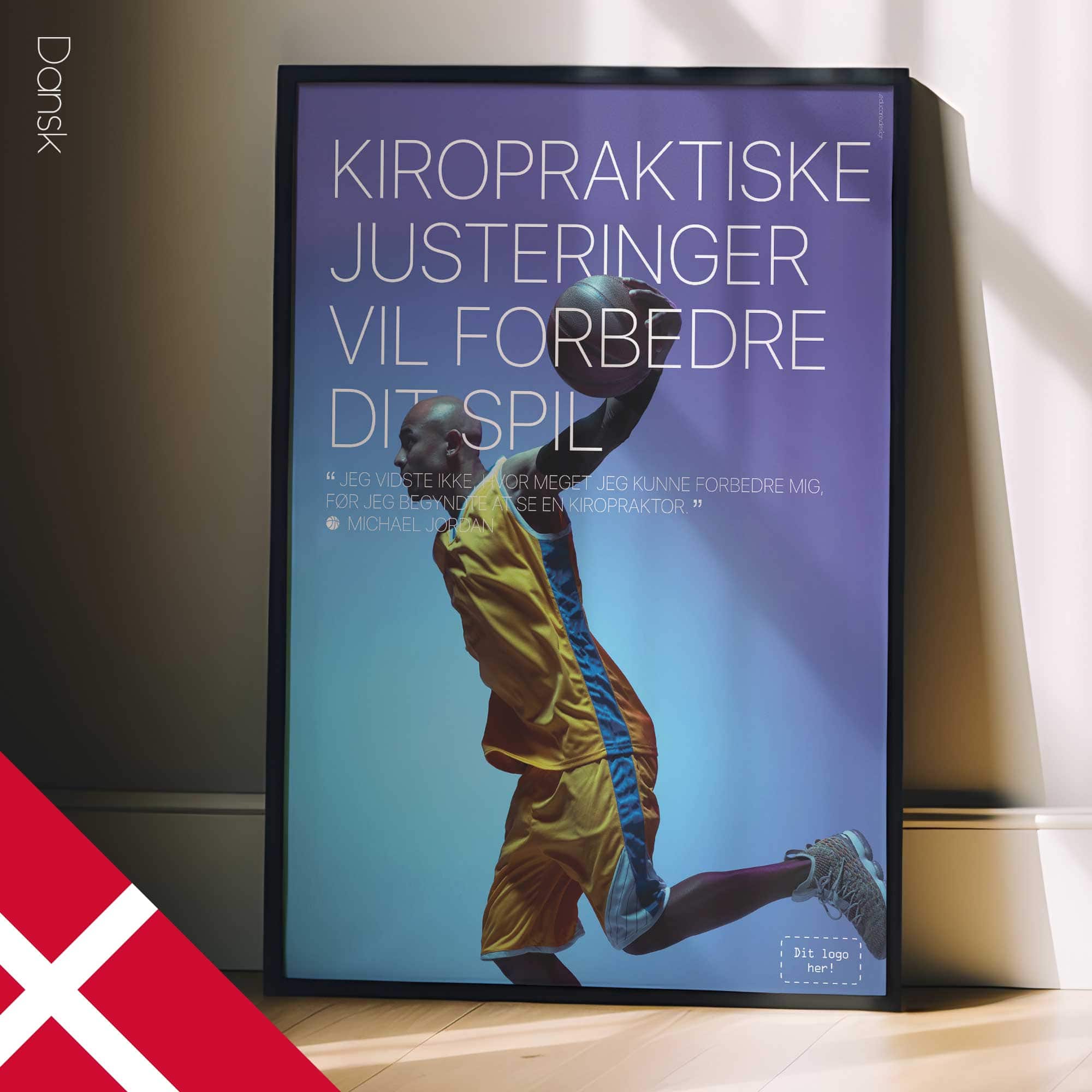 Basketball & Chiropractic. Sports poster from educare.design