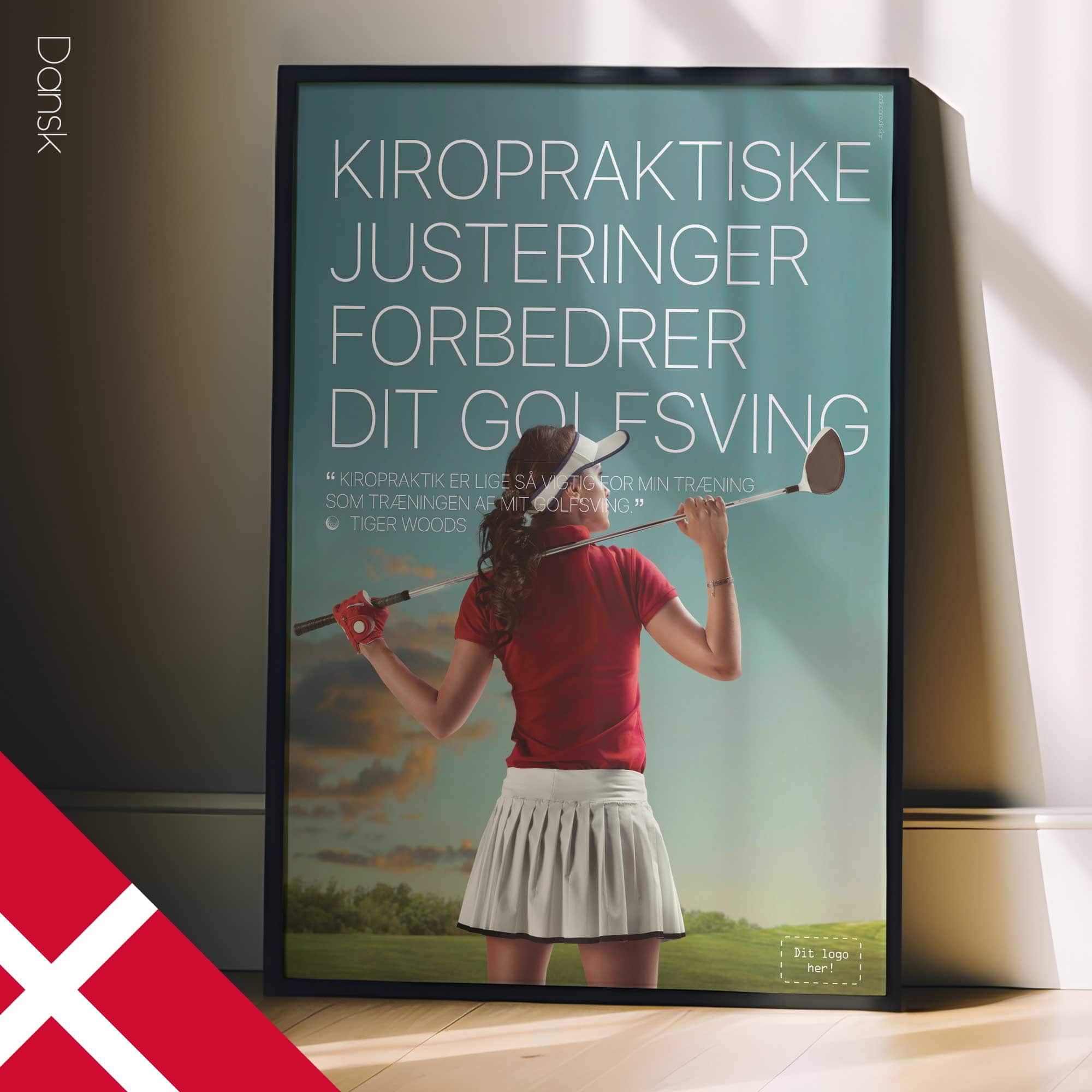 Golf & Chiropractic. Sports poster from educare.design