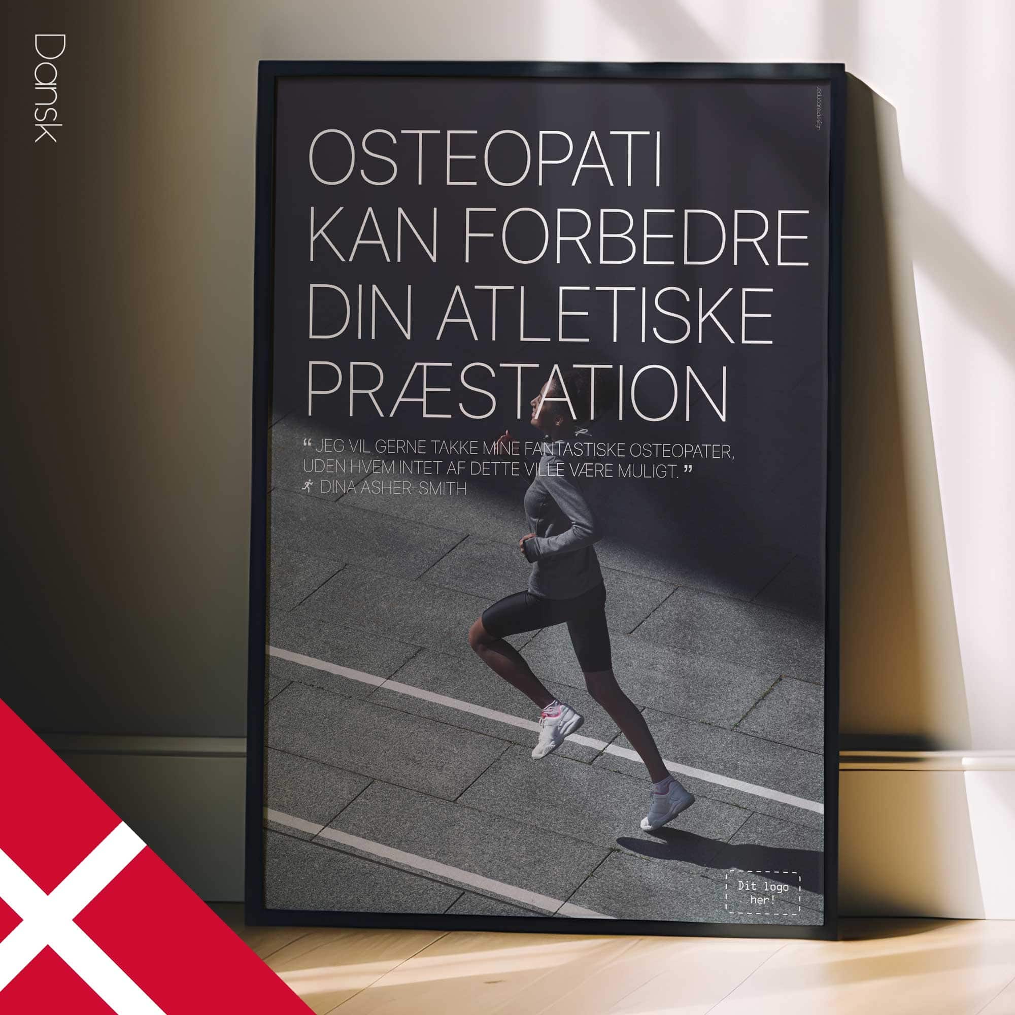 Running & Osteopathy. Osteopathic poster from educare.design