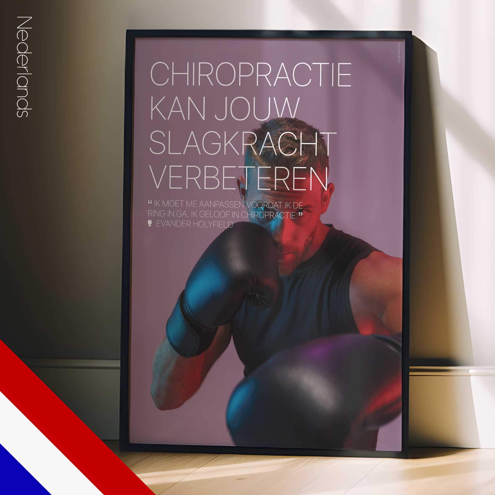 Boxing and Chiropractic.Sports poster from educare.design