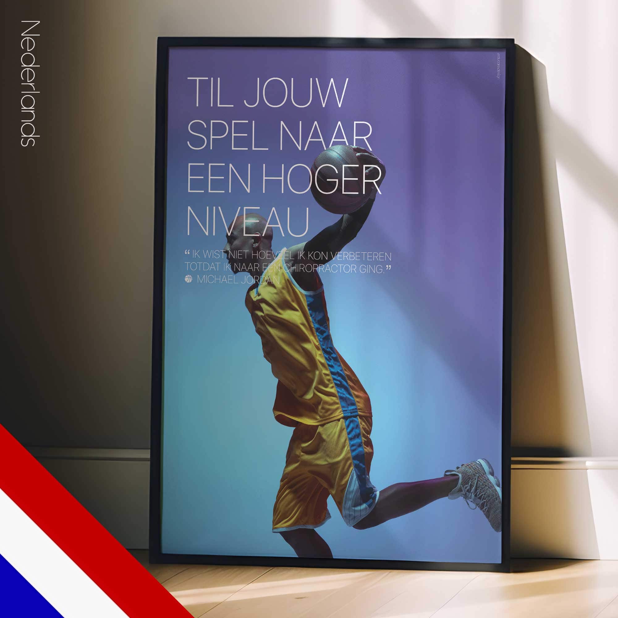 Basketball & Chiropractic. Sports poster from educare.design