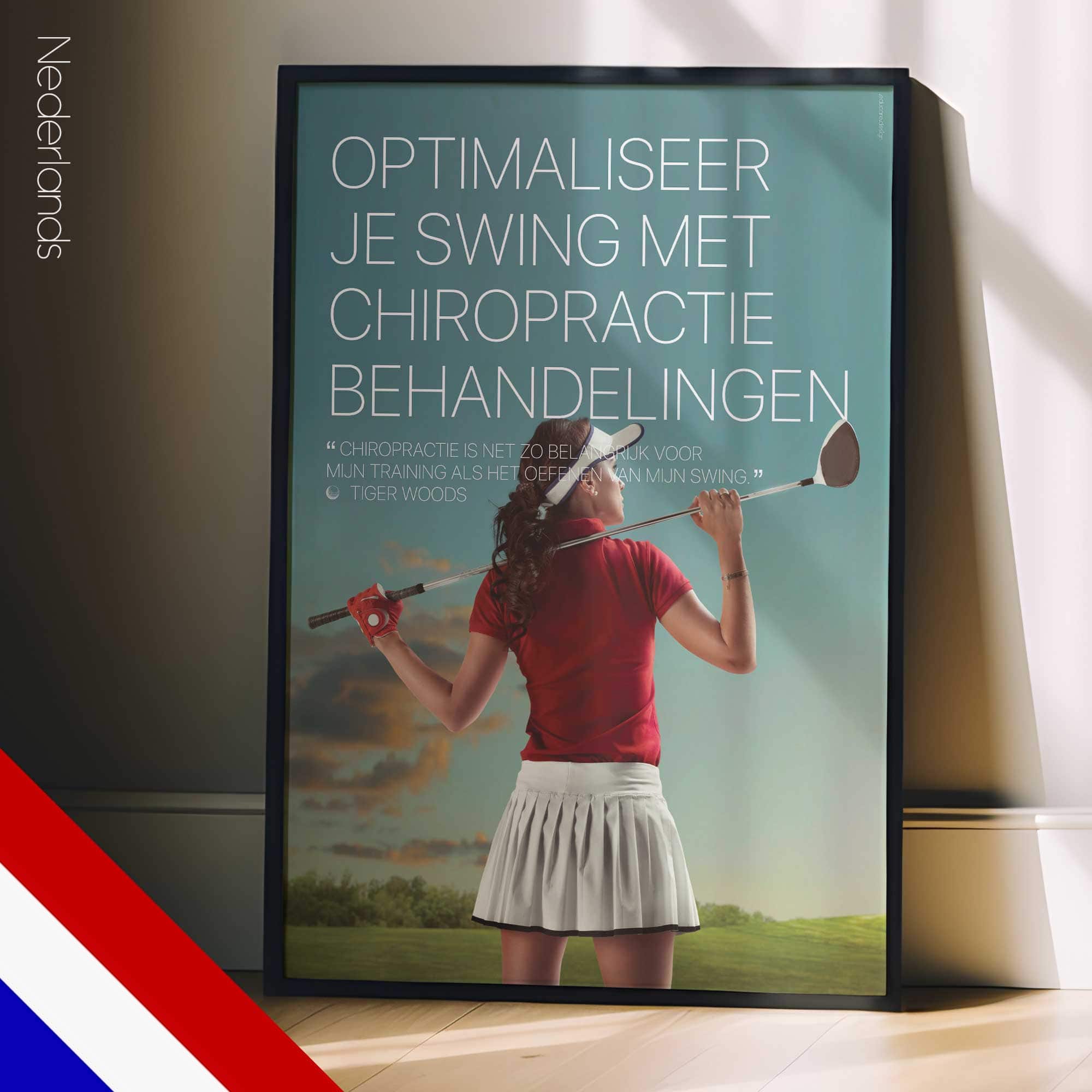 Golf & Chiropractic. Sports poster from educare.design