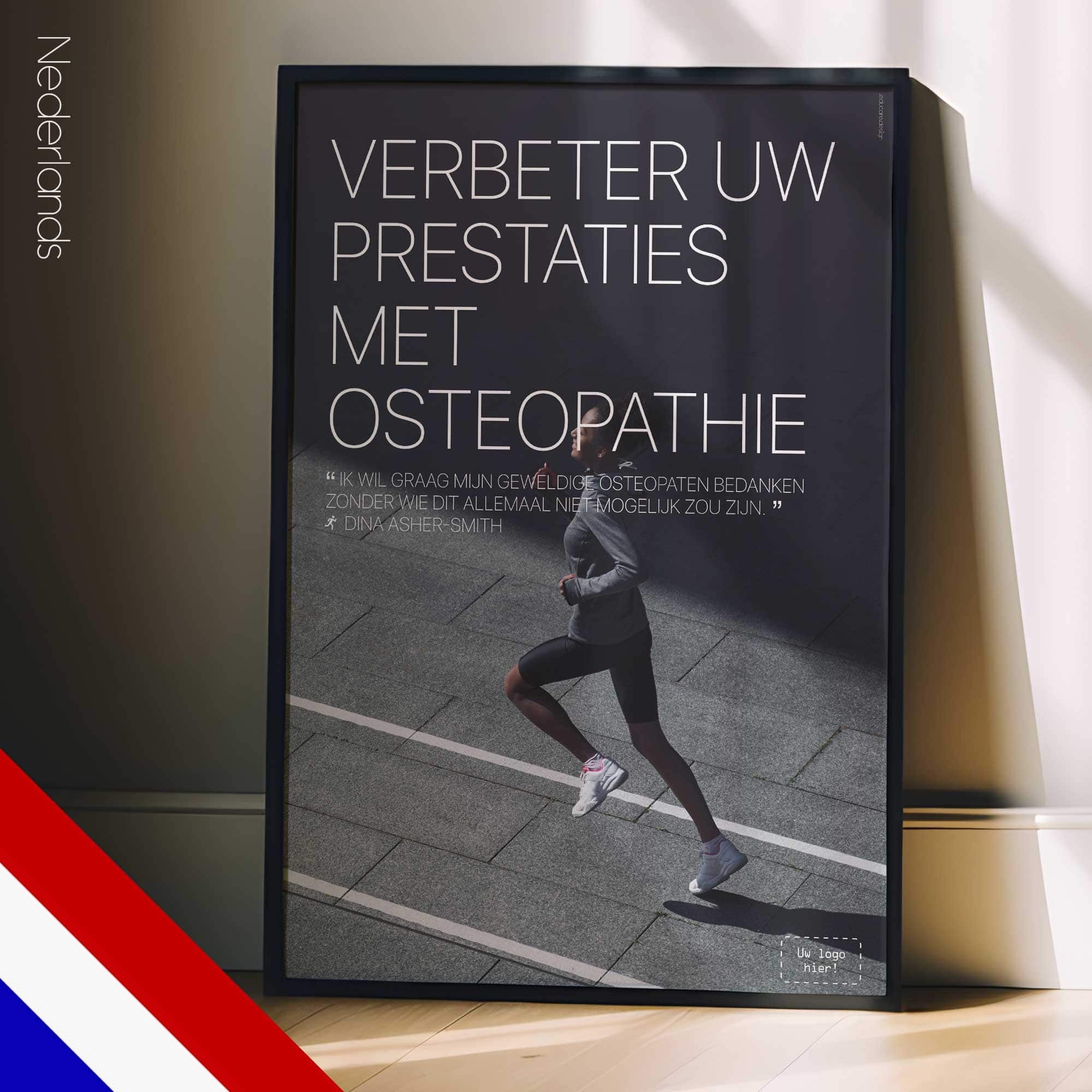 Running & Osteopathy. Osteopathic poster from educare.design