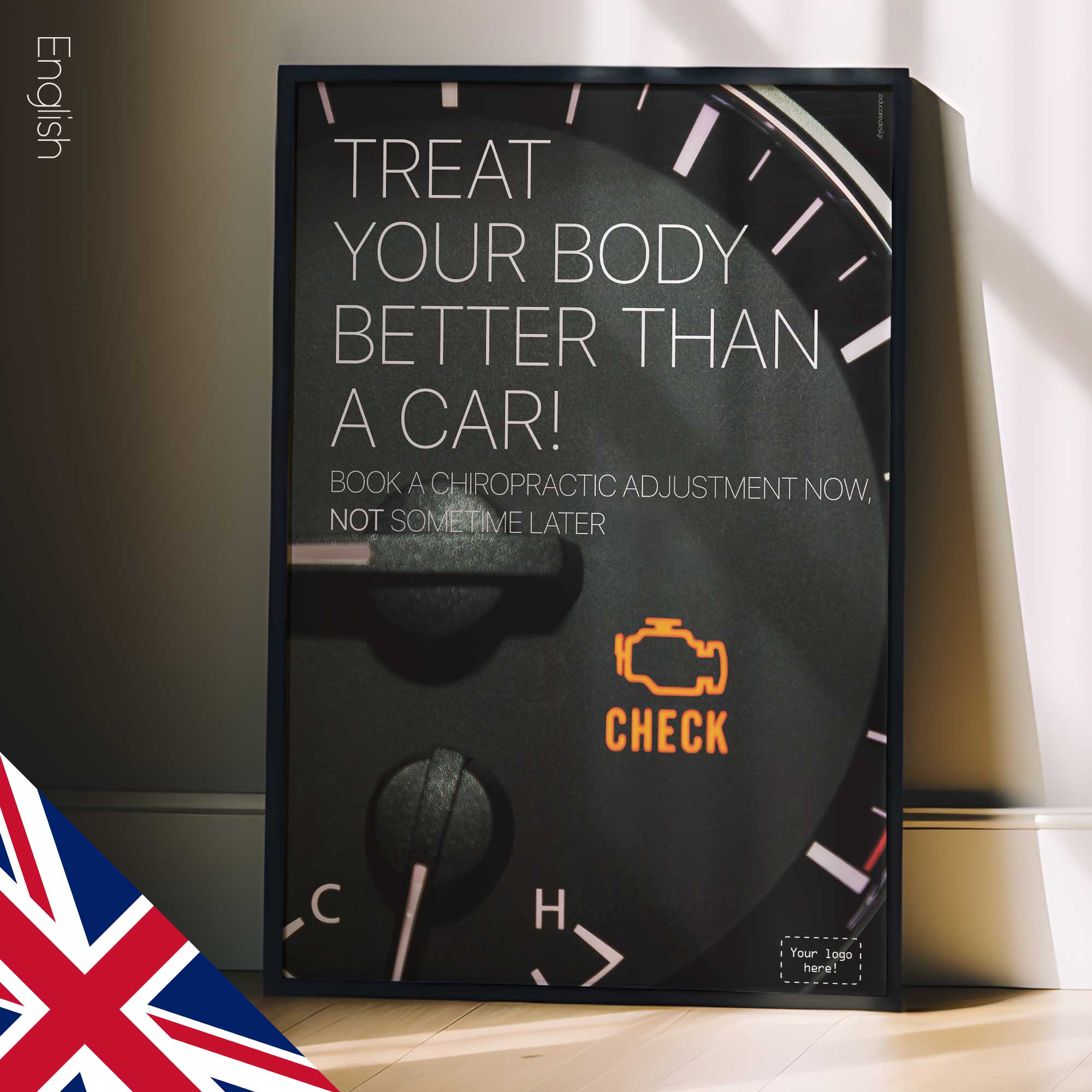 Engine Lights. Chiropractic poster from educare.design