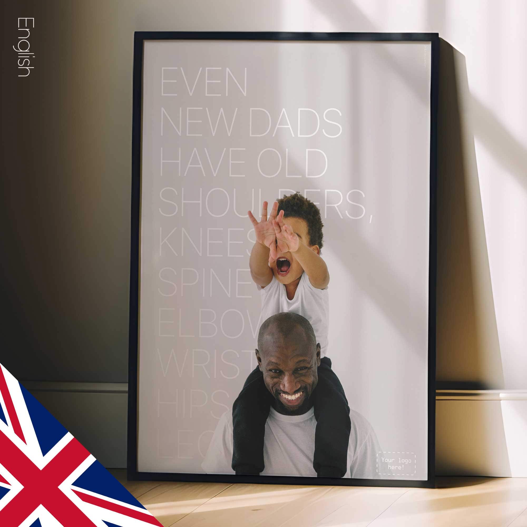 Même les nouveaux papas. Affiche pour une meilleure santé sur www.educare.design