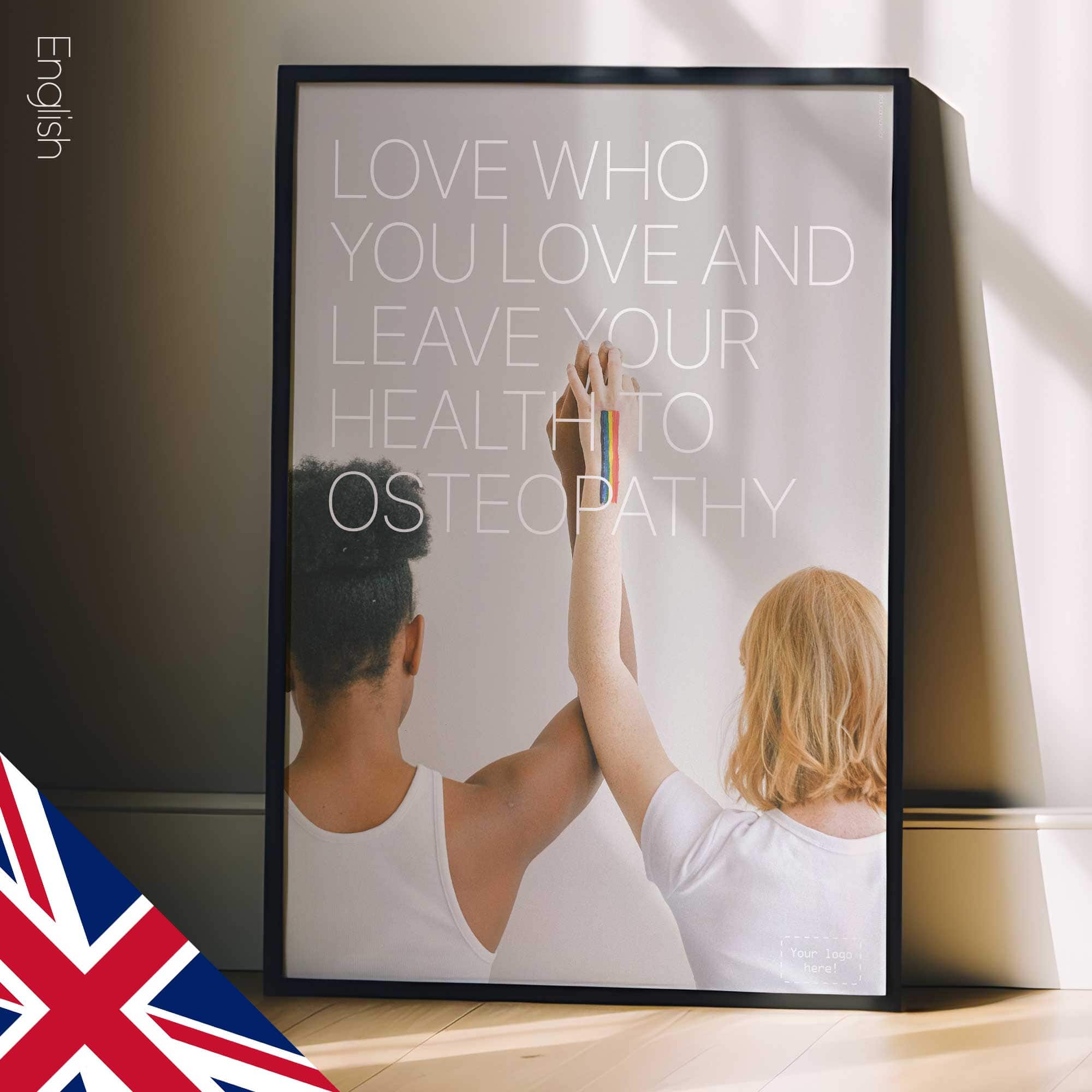 Love and Osteopathy. Healthcare poster from educare.design