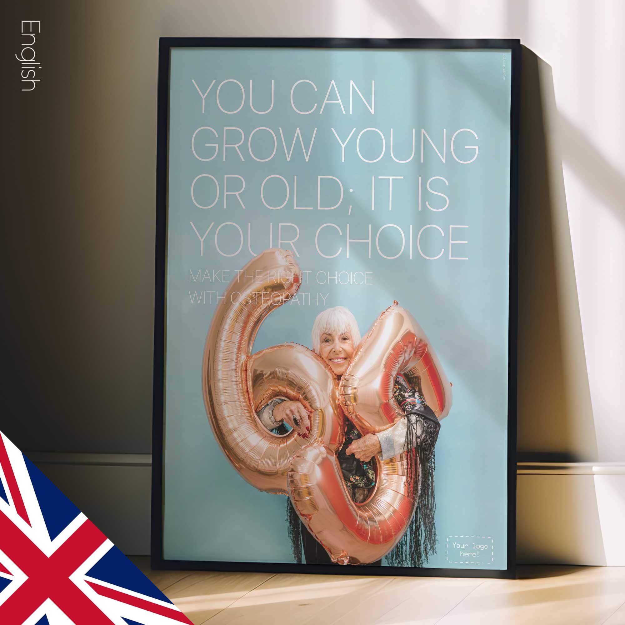 Right Choice with Osteopathy. Healthcare poster from educare.design