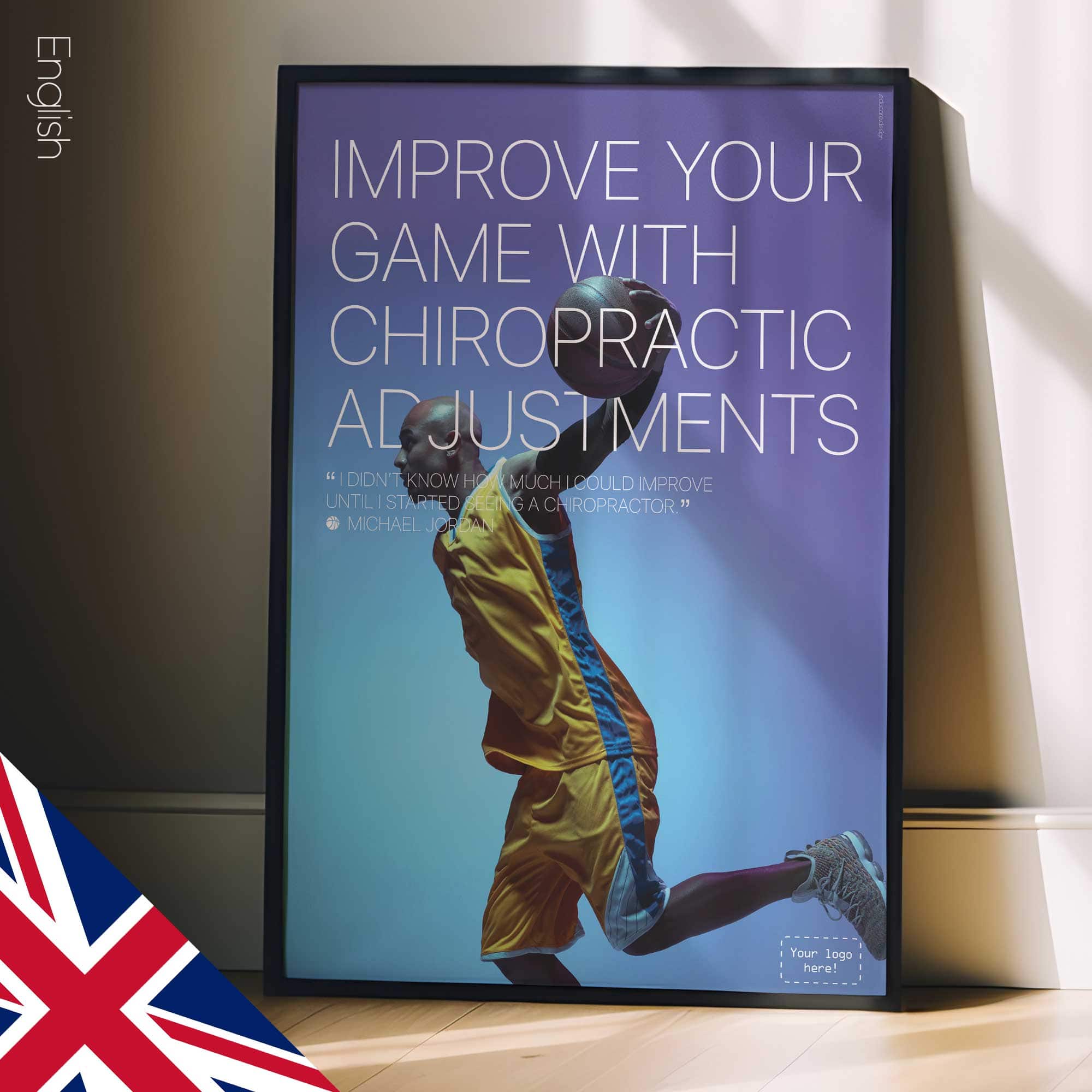 Basketball & Chiropractic. Sports poster from educare.design
