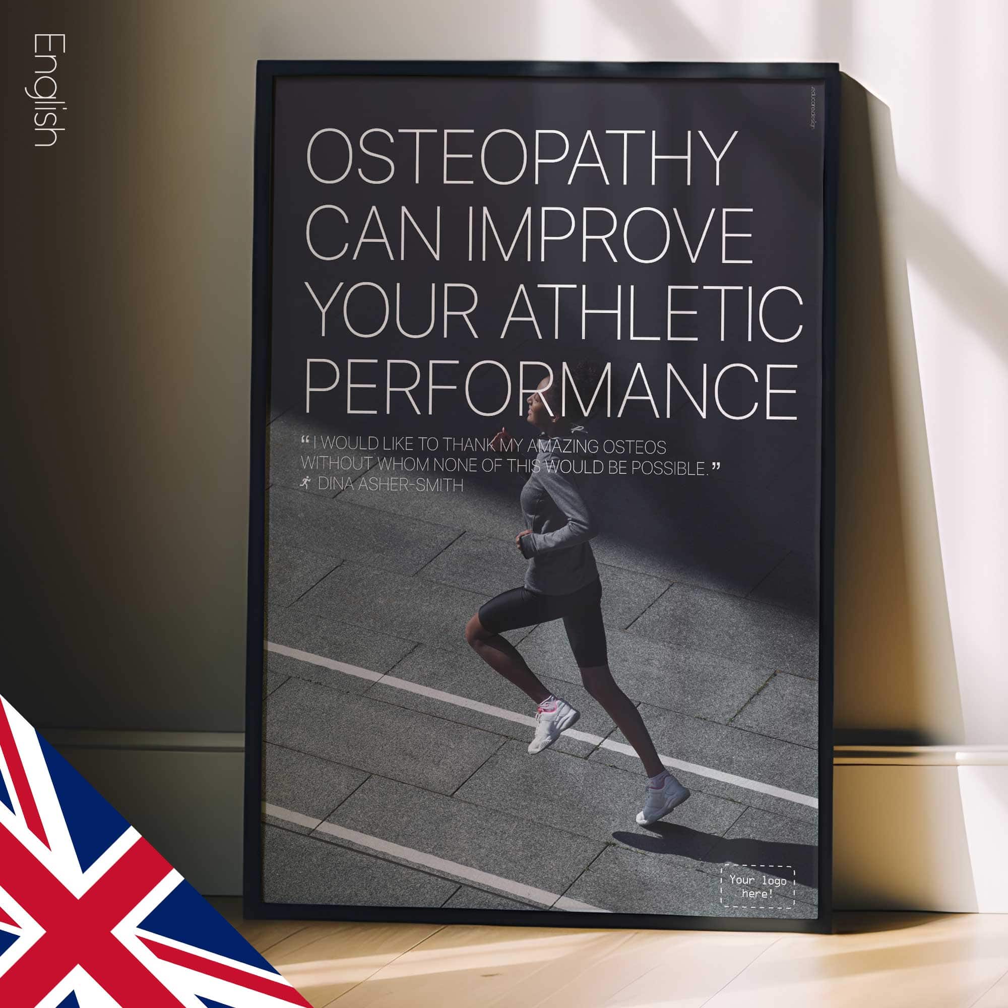 Running & Osteopathy. Osteopathic poster from educare.design