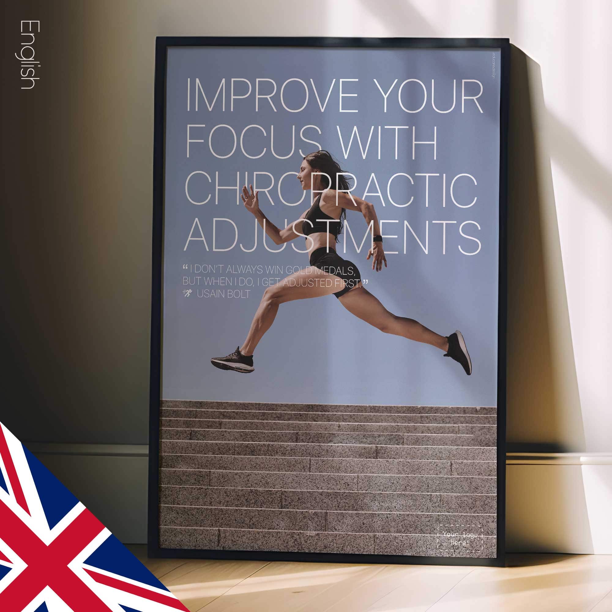 Running & Chiropractic. Sports poster from educare.design