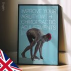 Nuoto e chiropratica. Poster sportivo da educare.design